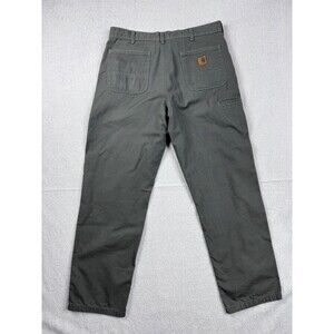Carhartt Men's Jeans Dungaree Fit 36x34 Gray Cotton Work Pants B175 DMS